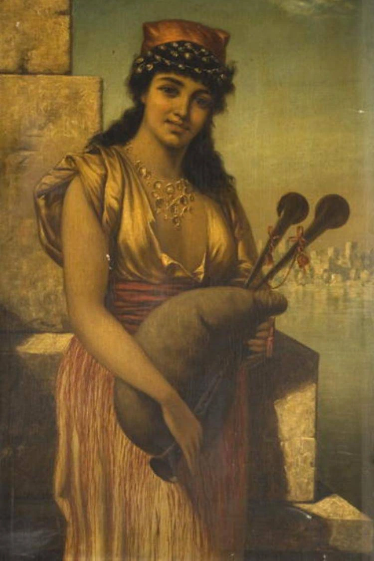 Ragazza con cornamusa
